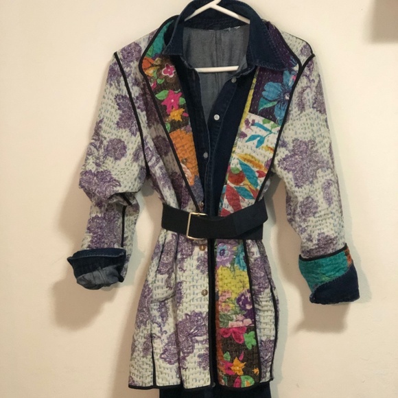 Citron Kantha Quilt Jacket - Picture 4 of 7